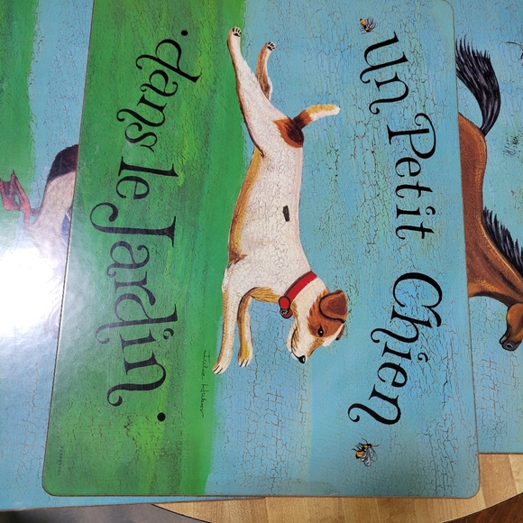 Pimpernel Dans Le Jardin Julie Huber Farm Animals placemats set of 3 - Picture 2 of 8